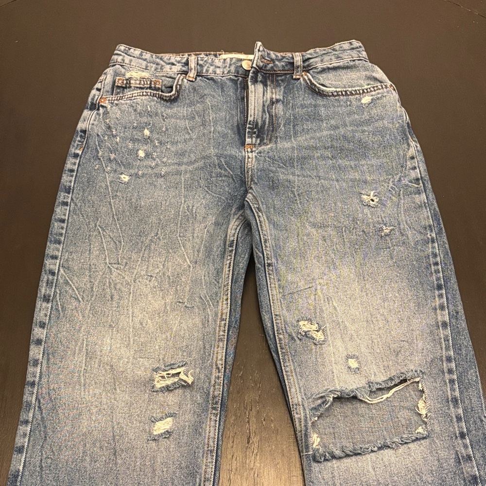 We The Free Distressed Blue Women's Relaxed Jeans